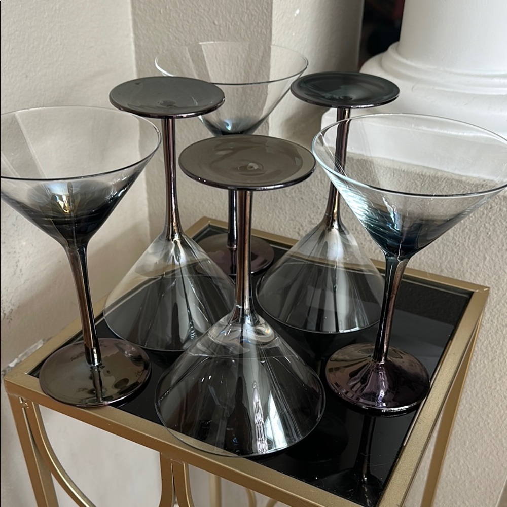 🧡 Vintage Pier 1 Imports Martini Glasses set of 6 🧡